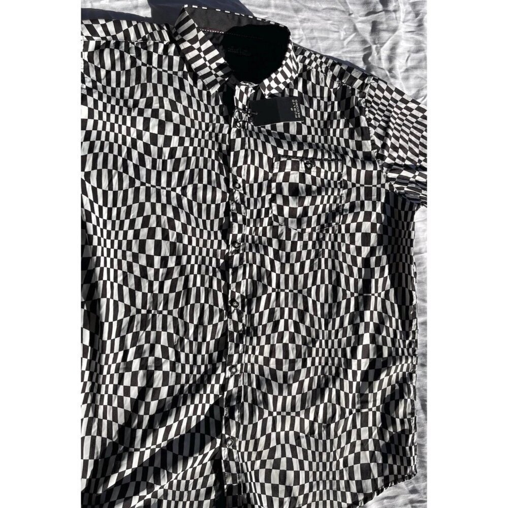 Public Rec Stretch Thermal Button Down Shirt Men’s Sz 2XL Black Short Sleeve NWT